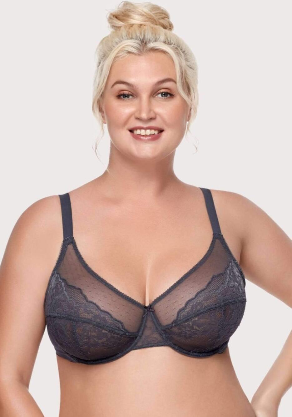 HSIA Enchante Dark Teal Lace Underwire Bra Size 36D NWOT